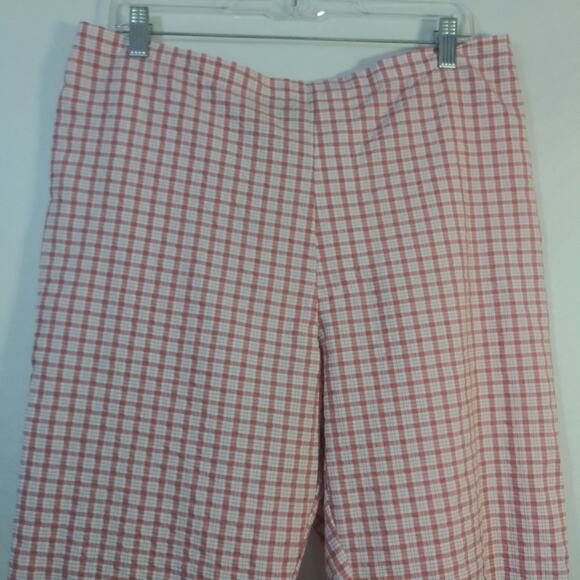 ASOS DESIGN Casual Flare Pants in Pink Check Size 12 - Picture 4 of 8